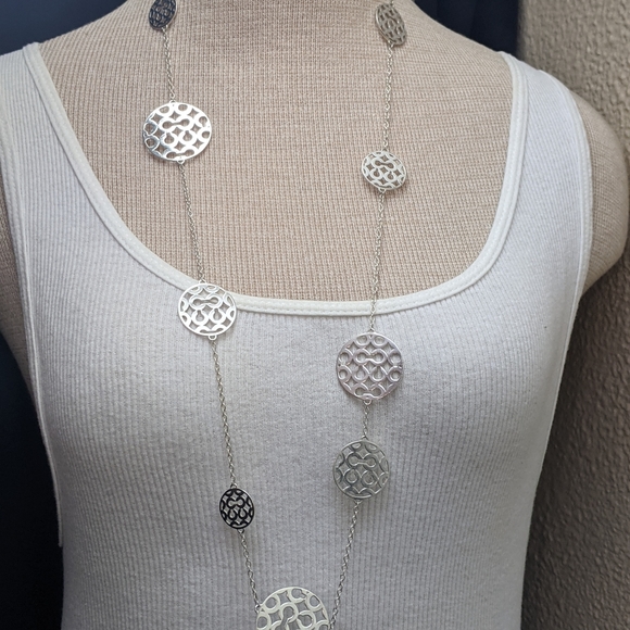 Sterling Coach Signature Necklace - Picture 8 of 9